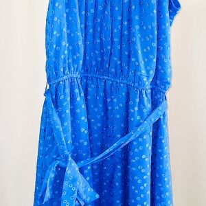 Charming Charlie Blue Flutter Sleeve Sundress
